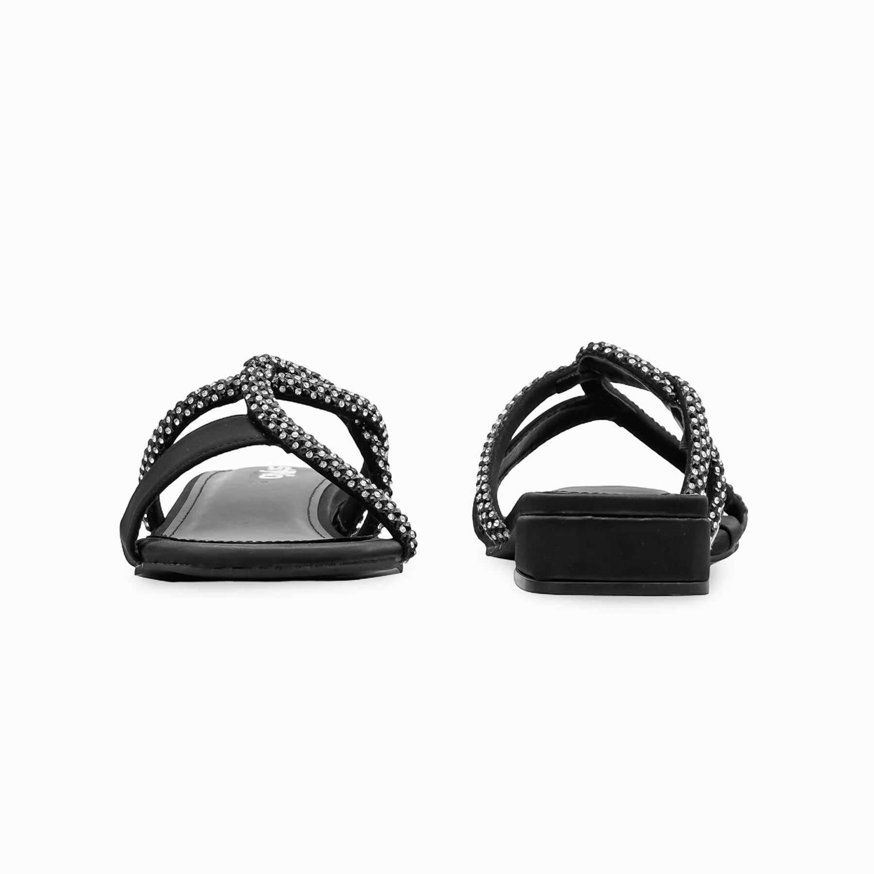 Black Formal Slipper For Women FRS007 Shaggy Slippers