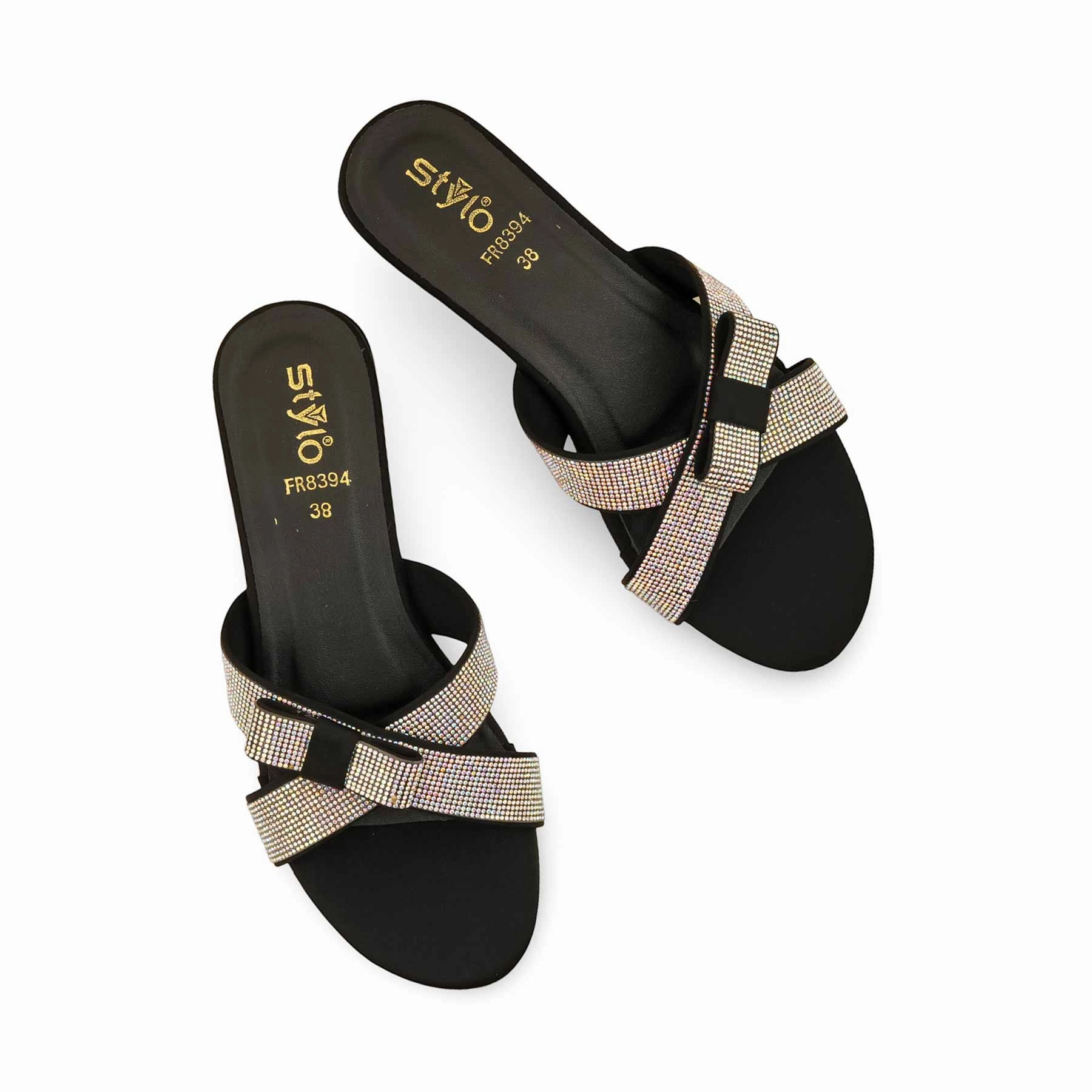 Black Formal Slipper FR8394 Comfiest Slippers In The World