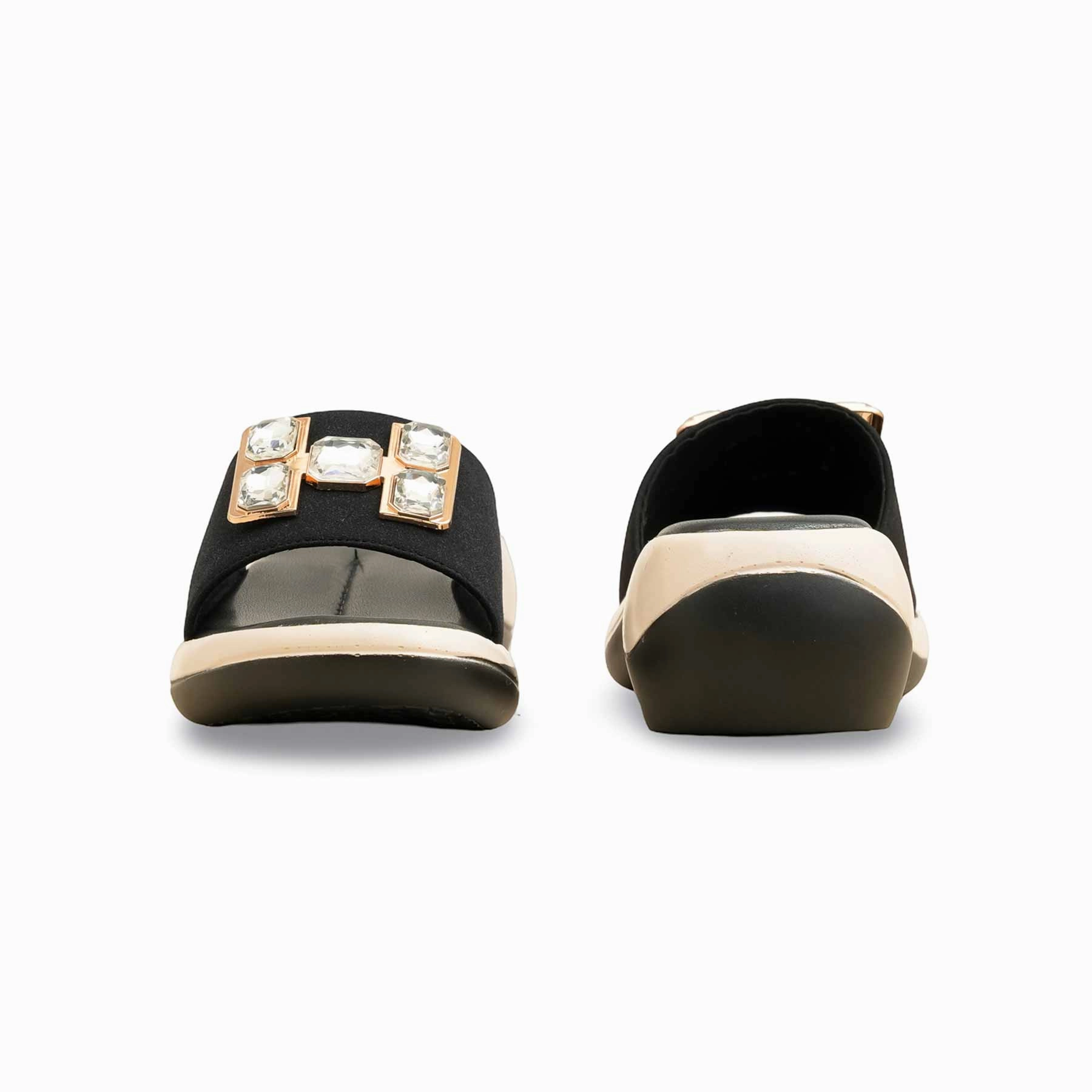 Black Formal Slipper PU0614 Heated Slippers