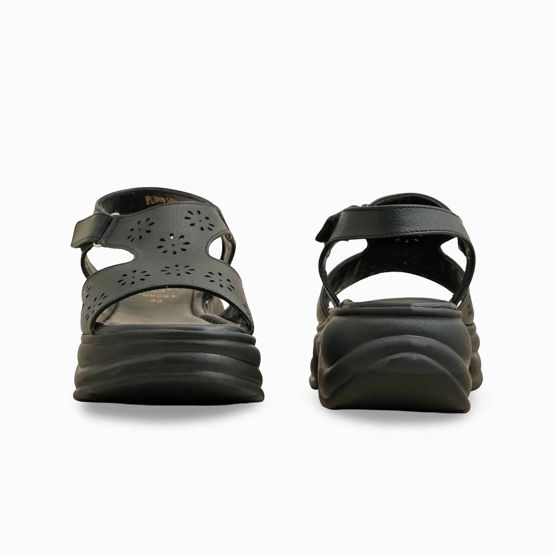 Black Formal Women Sandal PU0601 St Lucia Sandals Resort