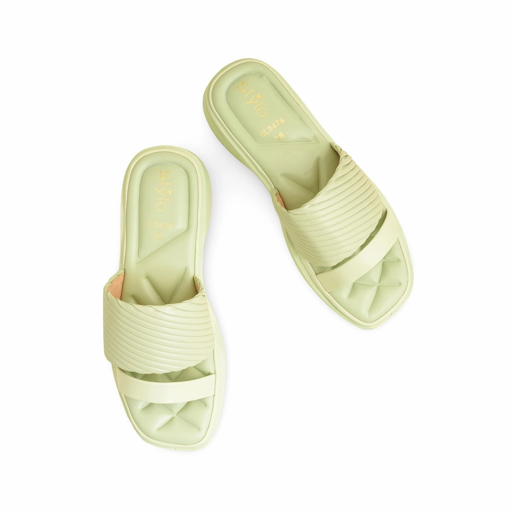 Green Casual Softy For Women CL5474 Shoes Flat Bottom