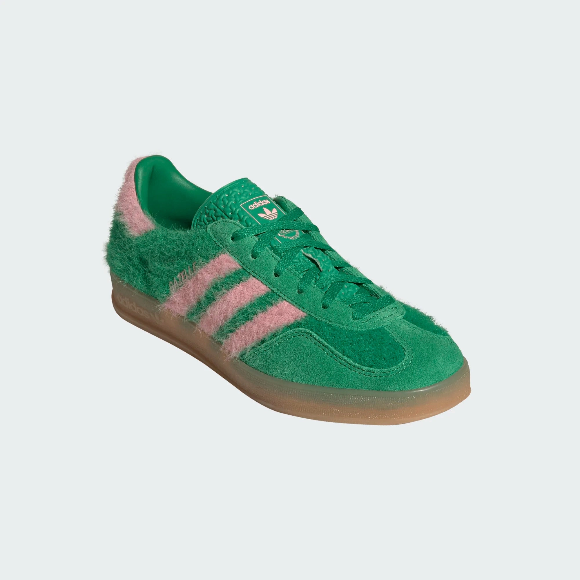 womens adidas gazelle indoor (green/glow pink/gum) Falls Creek Casual Shoes