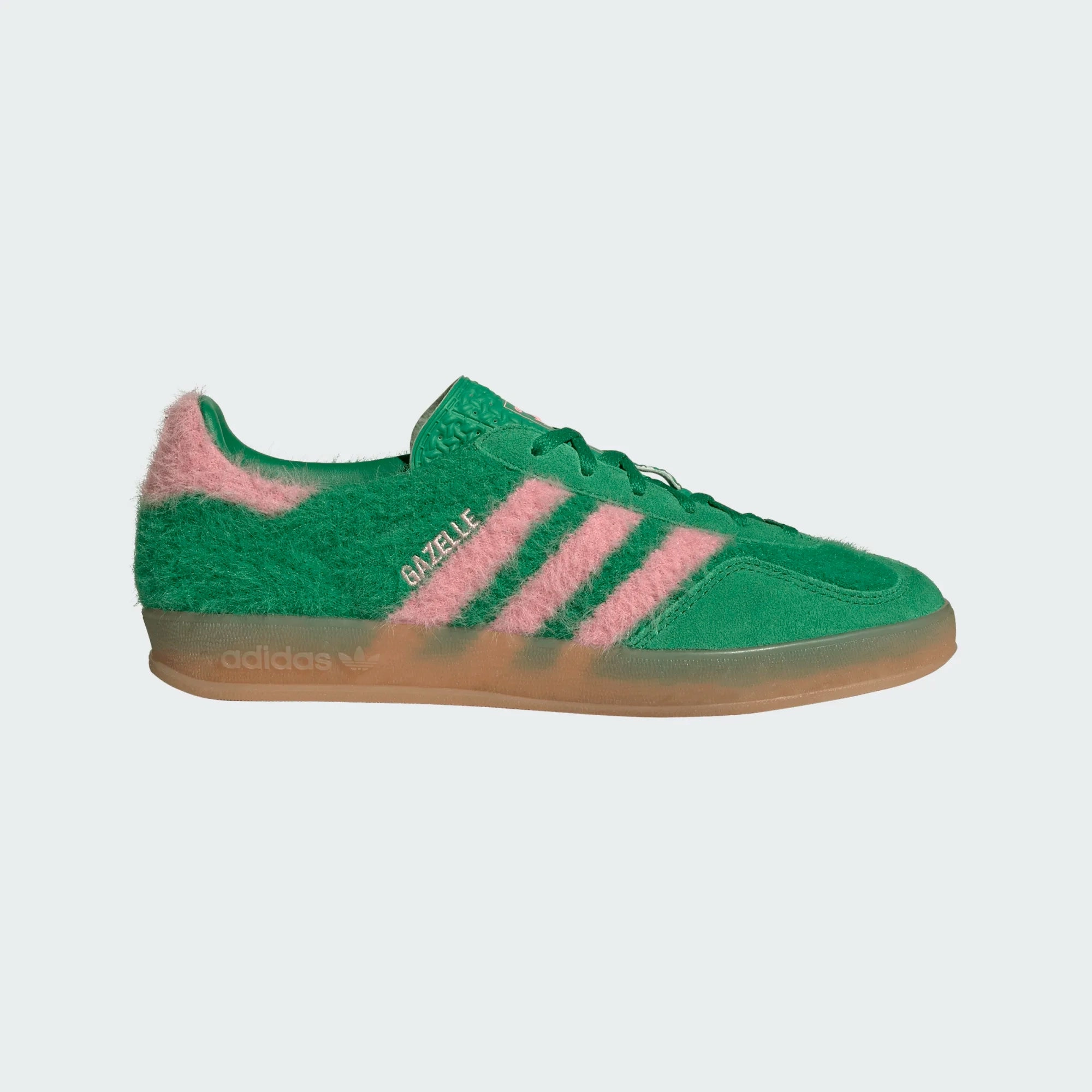 Casual Outfits With Tennis Shoes womens adidas gazelle indoor (green/glow pink/gum)