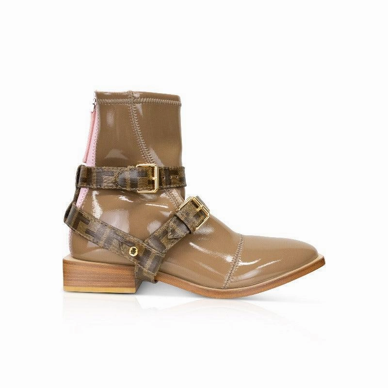 Formal Dress Flat Shoes Fendi 'Fframe' Ankle Boots - 37