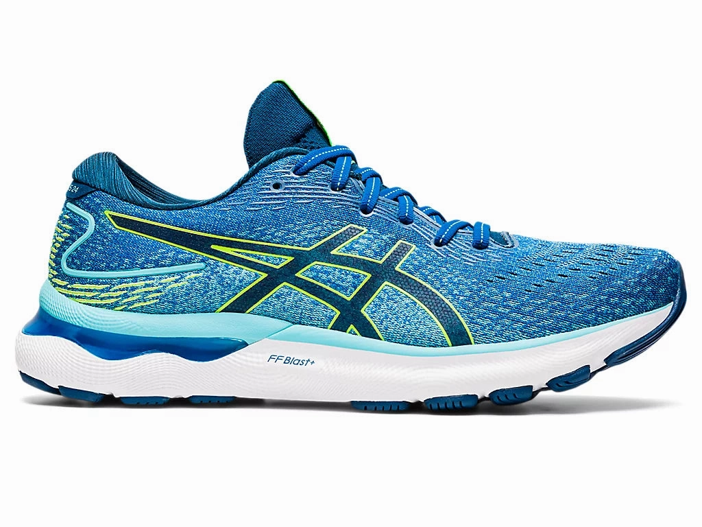 Asics Gel-exalt 2 Running Shoe ASICS Men's GEL-NIMBUS 24 (Lake Drive/Hazard Green)