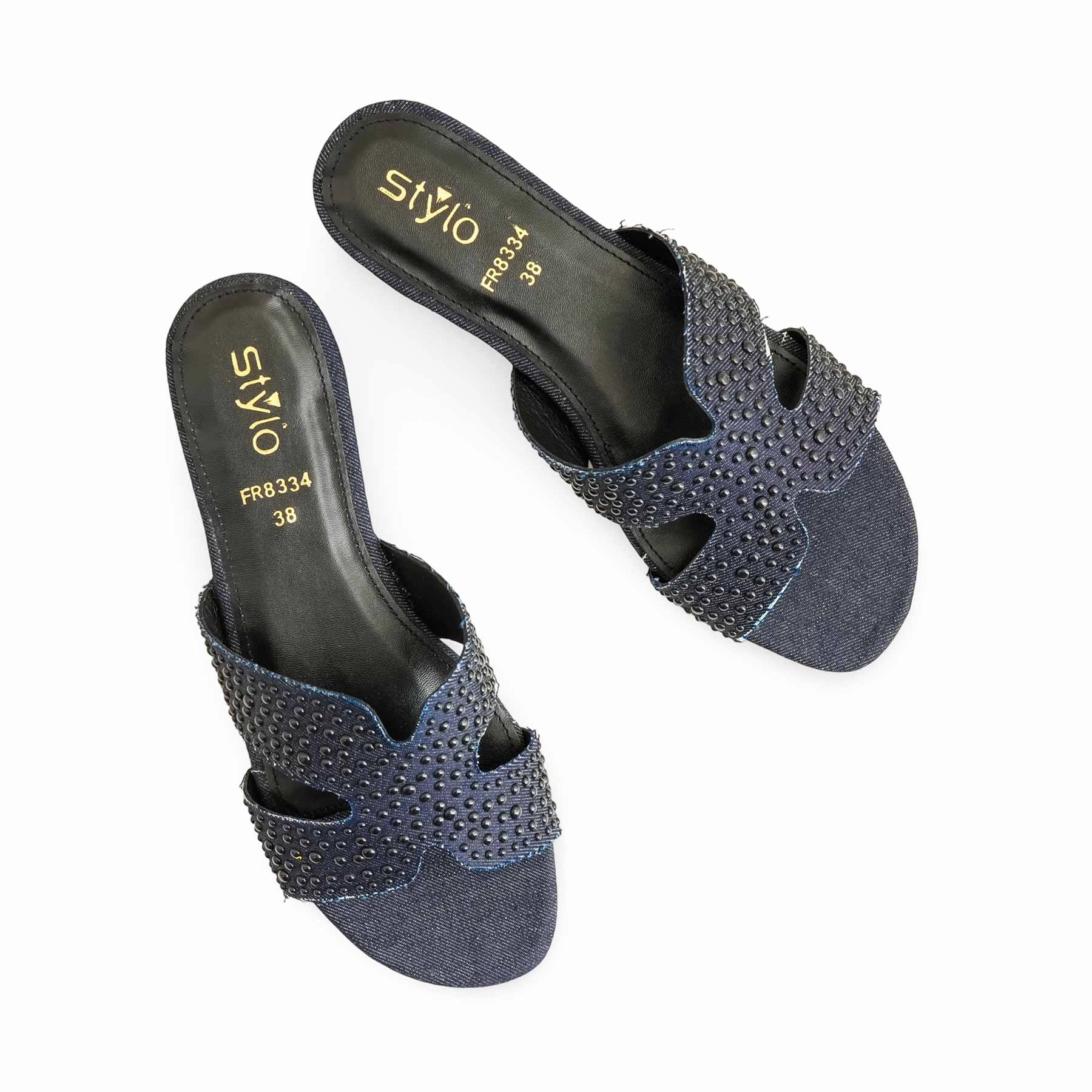 Blue Formal Slipper FR8334 Slippers For Pool
