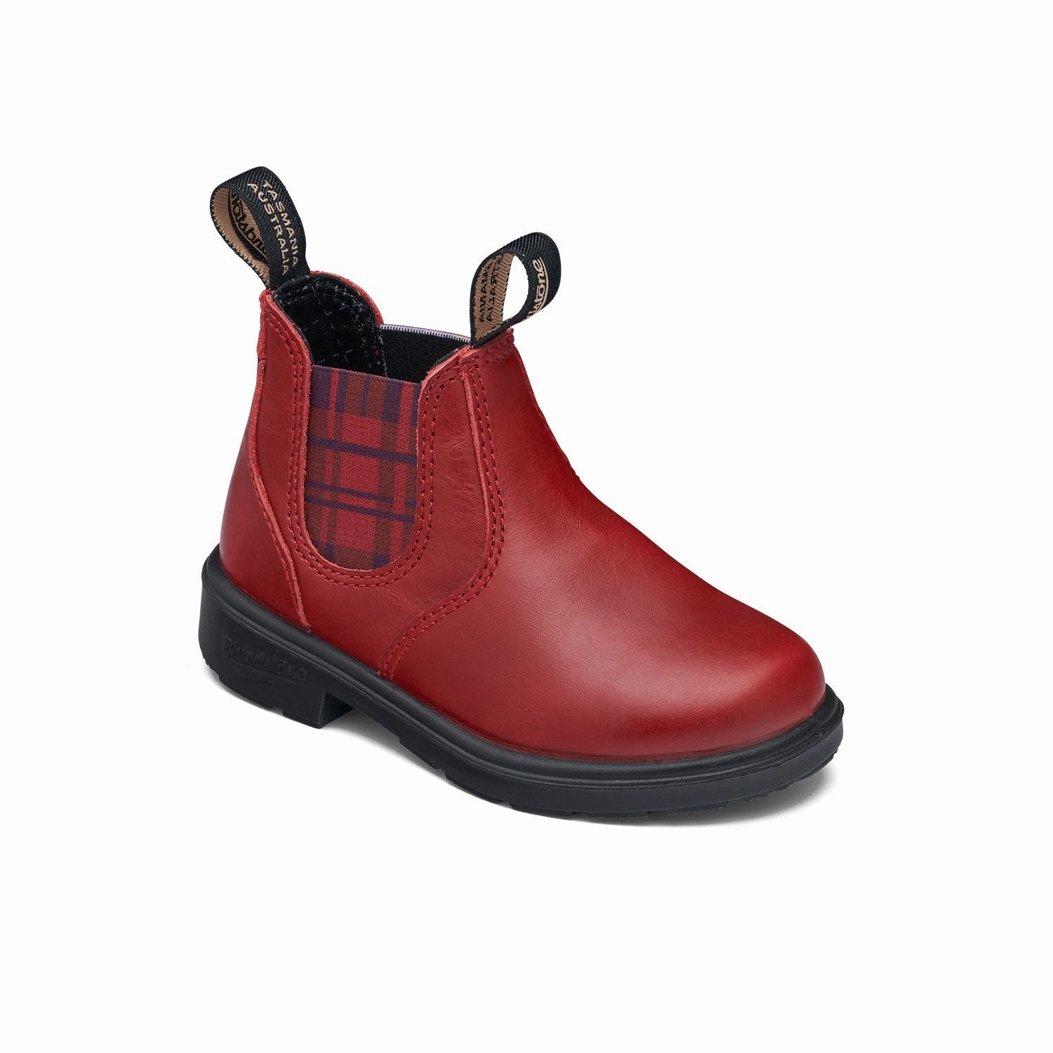 Muck Boots Hale Blundstone 2192 - Kids Red with Burgundy Tartan Elastic