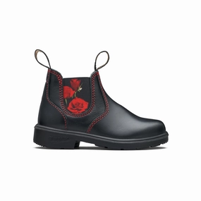 Blundstone 2252 - Kids Black with Red Rose Elastic Tcx Boots Motorcycle