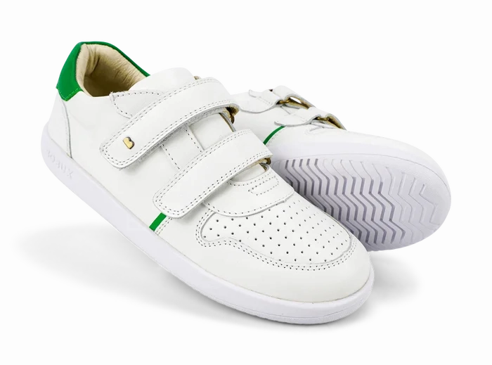 Bobux Kid  Riley Trainer - White   Emerald Formal Skate