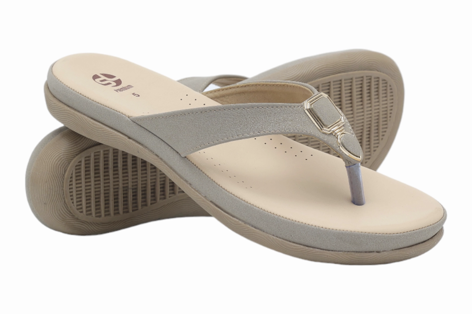 Flat Bootie Shoes Comfort Ladies Chappal 57149