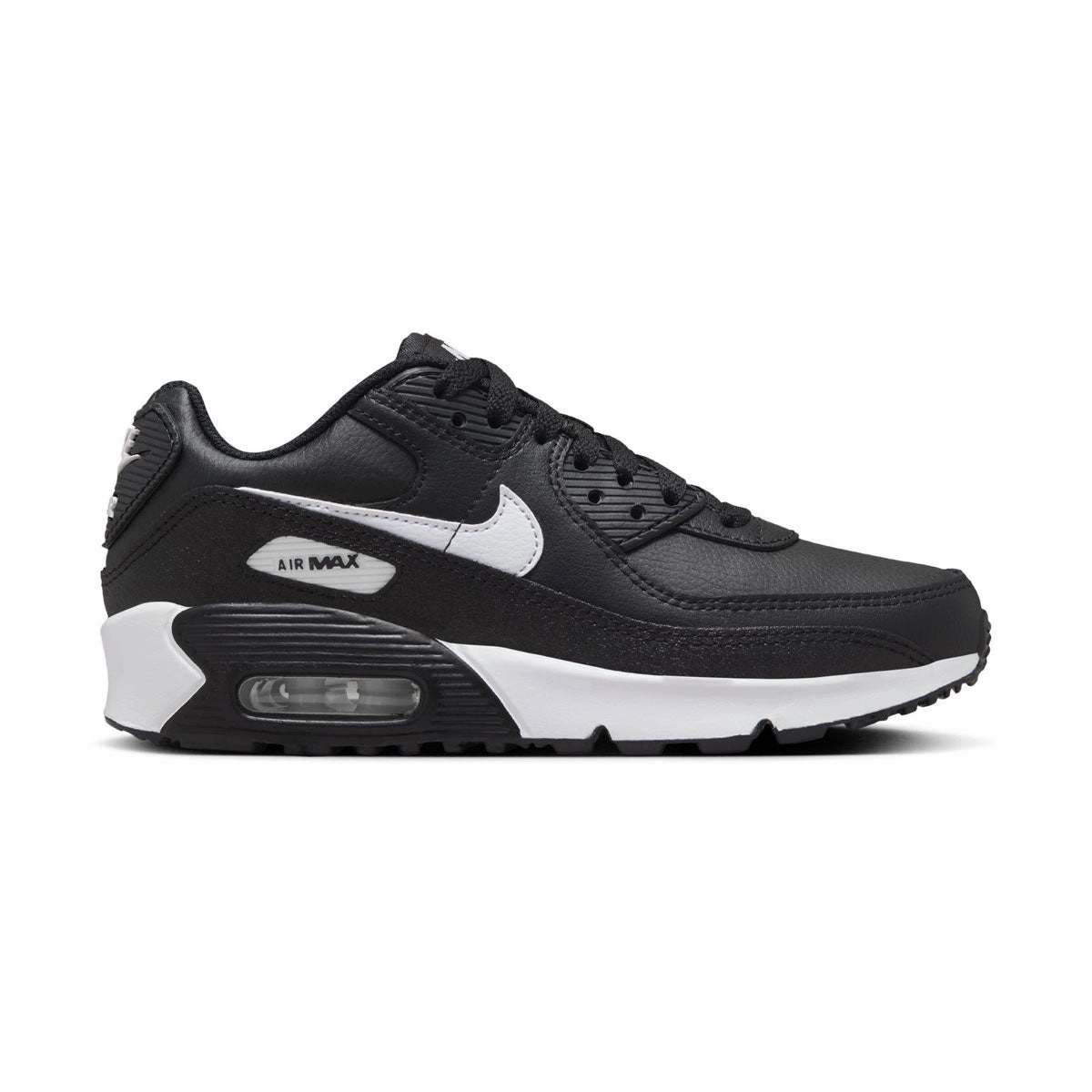 Nike Air Max 90 'Black White' Big Kids' Shoes Platform Running Shoes