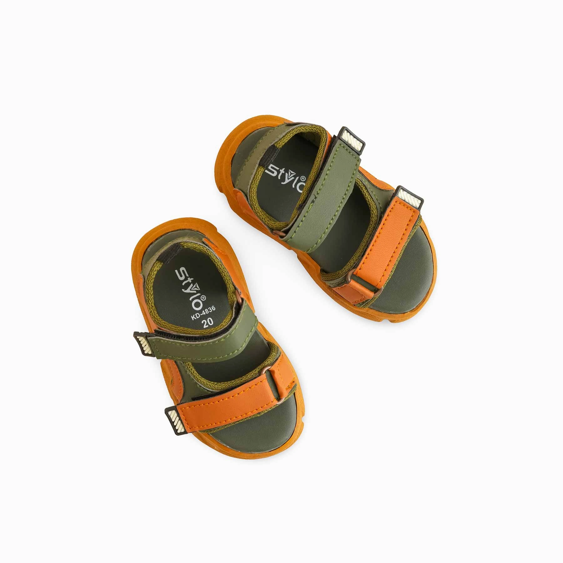 Sandals Back Strap Boys Green Casual Sandal KD4836