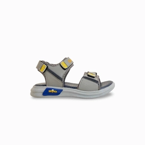 Boys Grey Casual Sandal KD4905 Strappy Flat Sandals