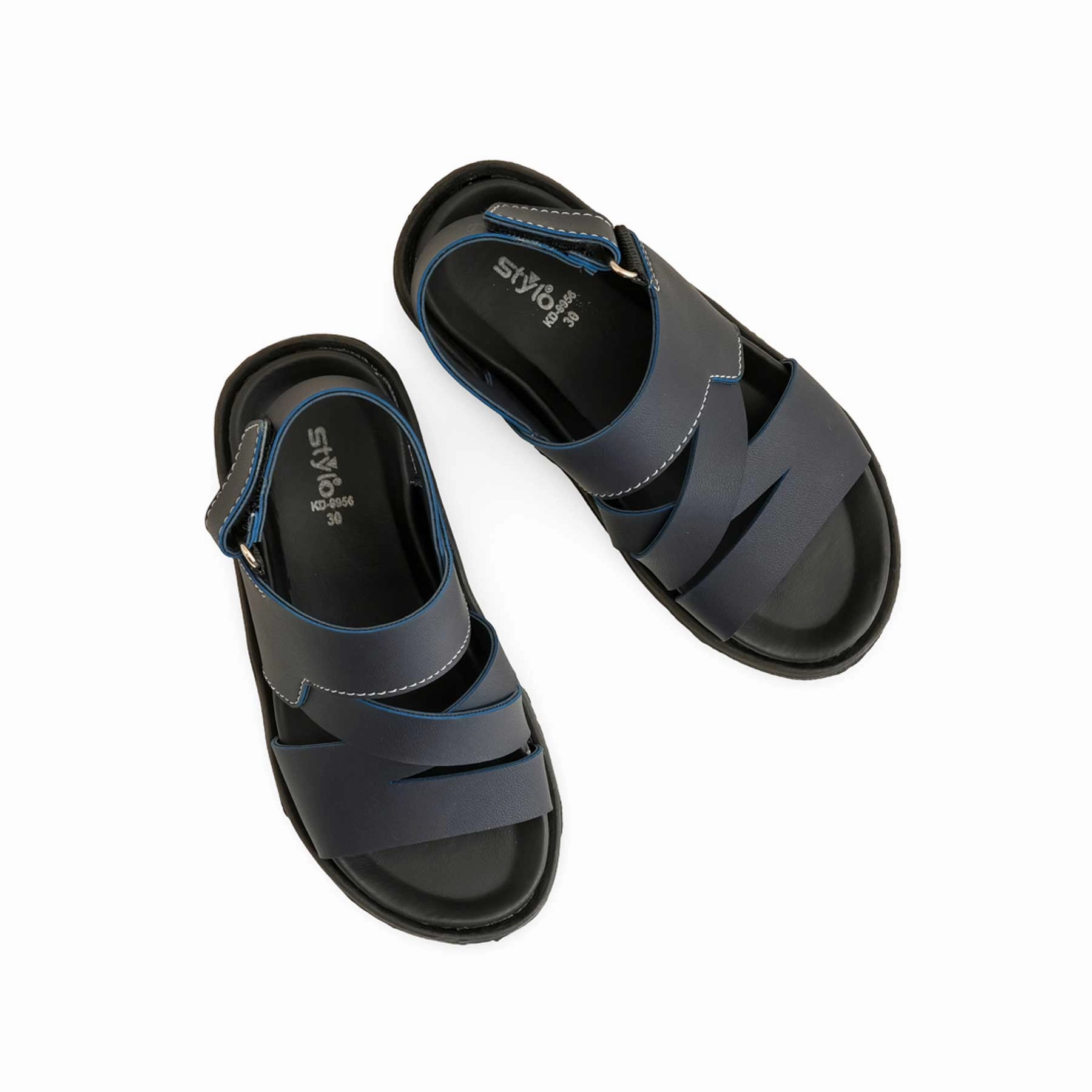 Boys Navy Formal Sandal KD9956 Stinky Slippers