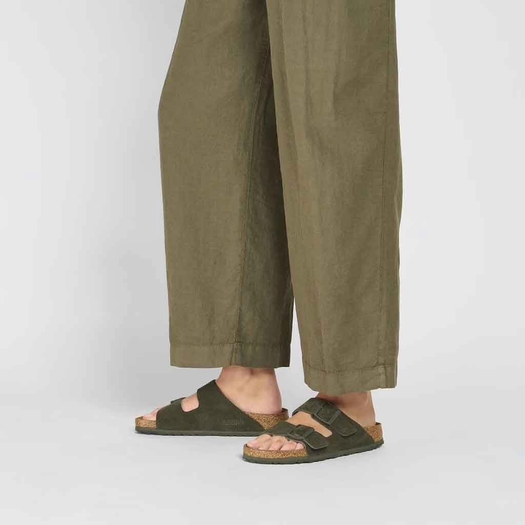 Flats Shoes On Sale Birkenstock Arizona - Thyme Suede