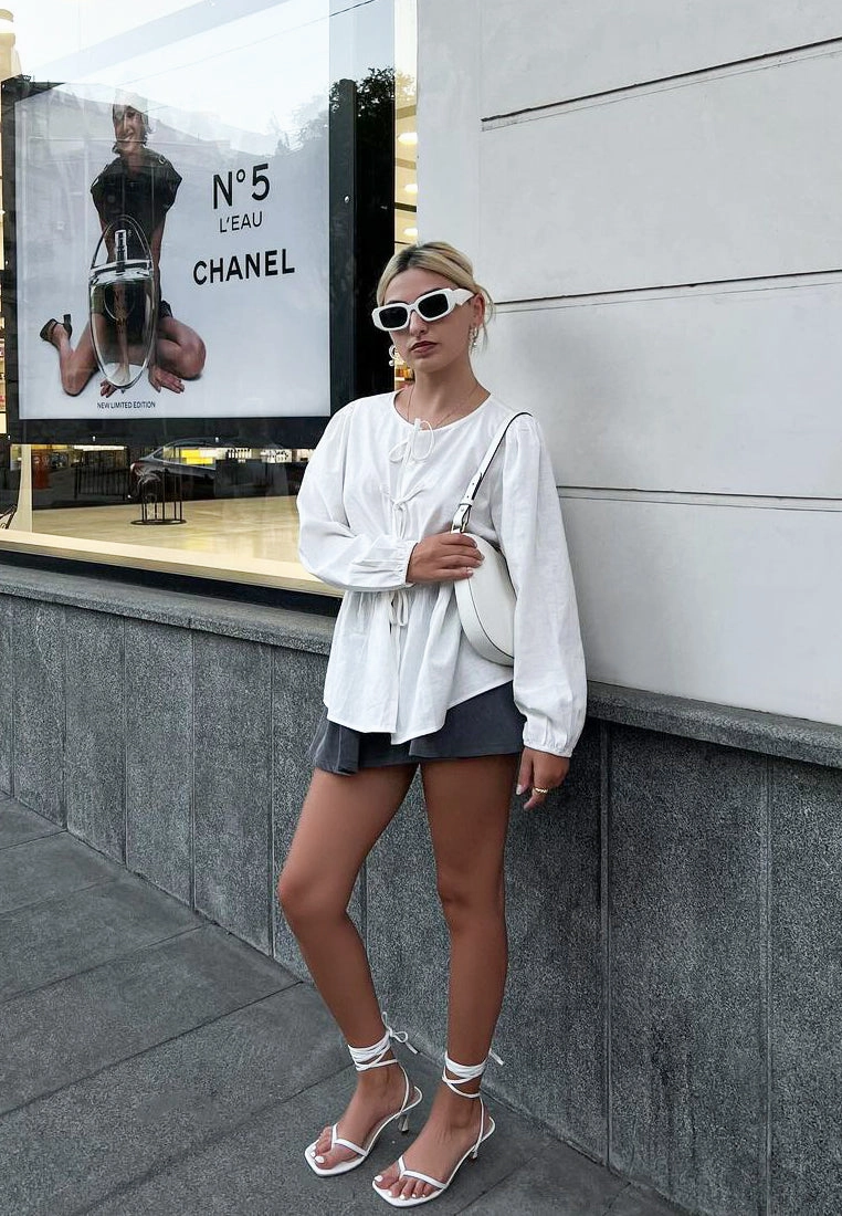 DORITA White Kitten Heel Lace Up Sandal Sandals Royal Barbados Reviews