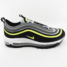 Japanese Walking Shoes Nike Air Max 97 (GS) Pure Platinum Volt Black White Kids Size 5.5 Athletic Sneaker