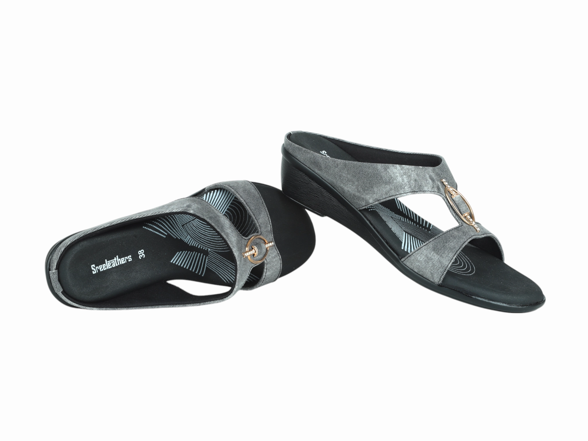 LADIES FLAT CHAPPAL 95049 Feather Flat Shoes