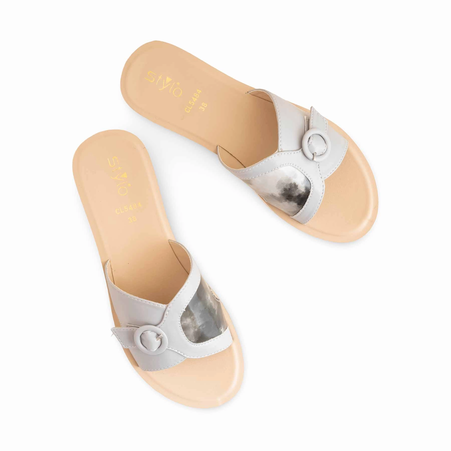 Flat Shoes Trend 2025 Grey Casual Softy For Women CL5484