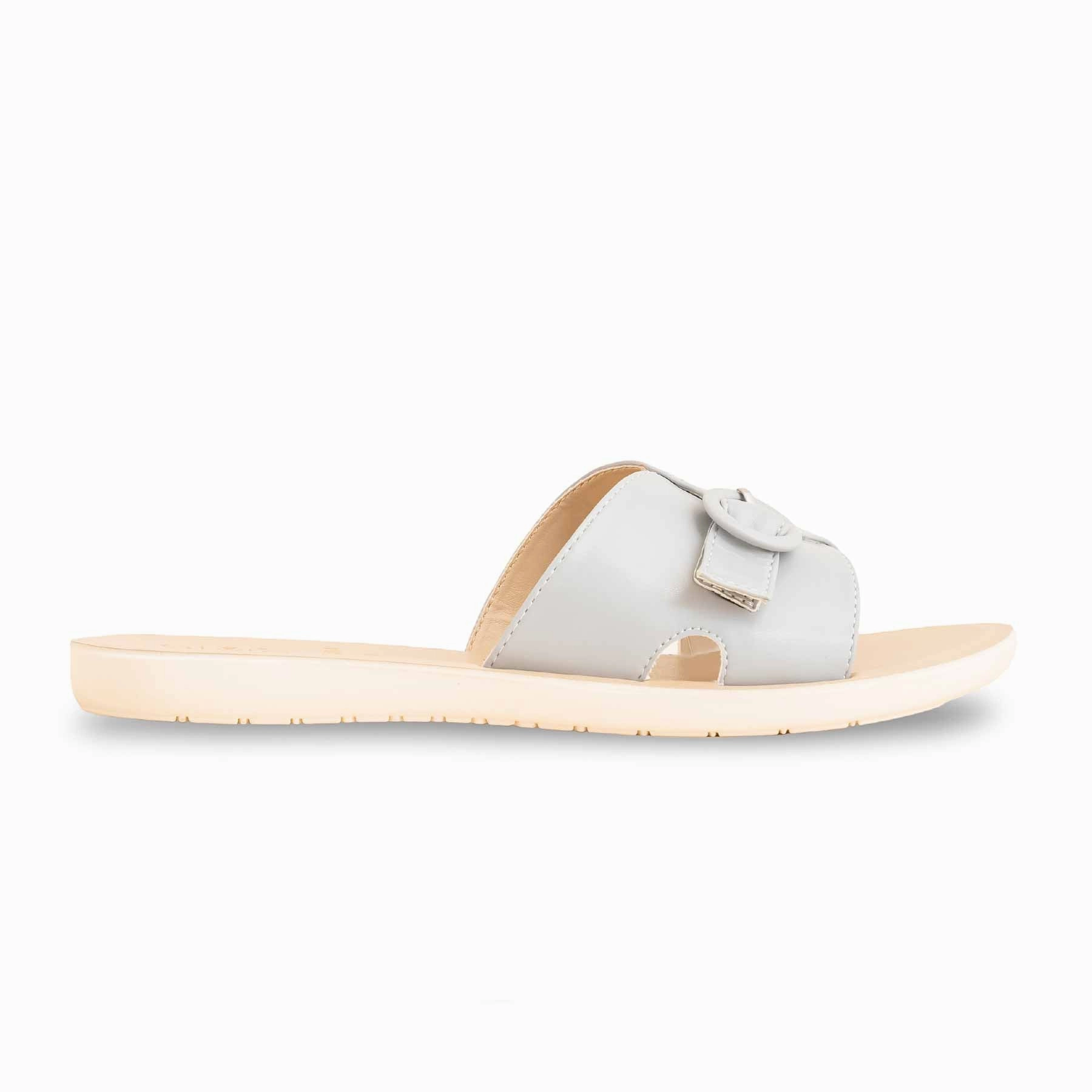 Flat Slipper Shoes Grey Casual Softy For Women CL5484