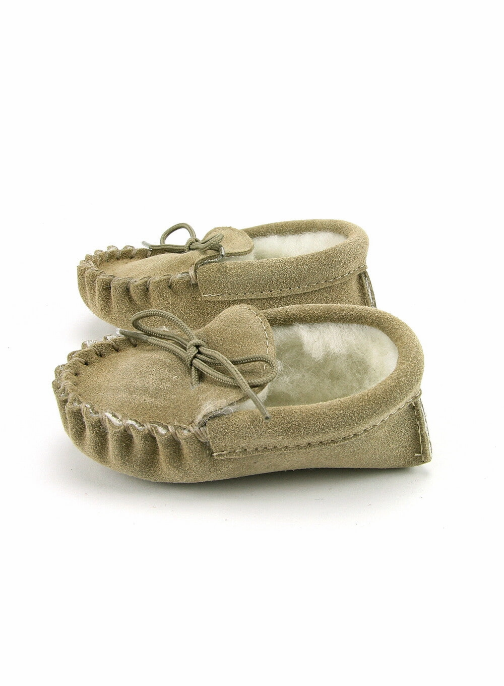 British Made Children's Moccasin Slippers Beige Babushka Slippers