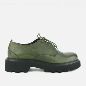 Bronx Oxford - Green Pointed Shoes Flats