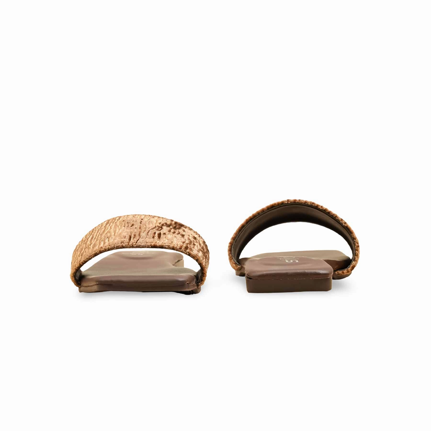 Flat High Top Shoes Brown Casual Slipper For Women CL2127