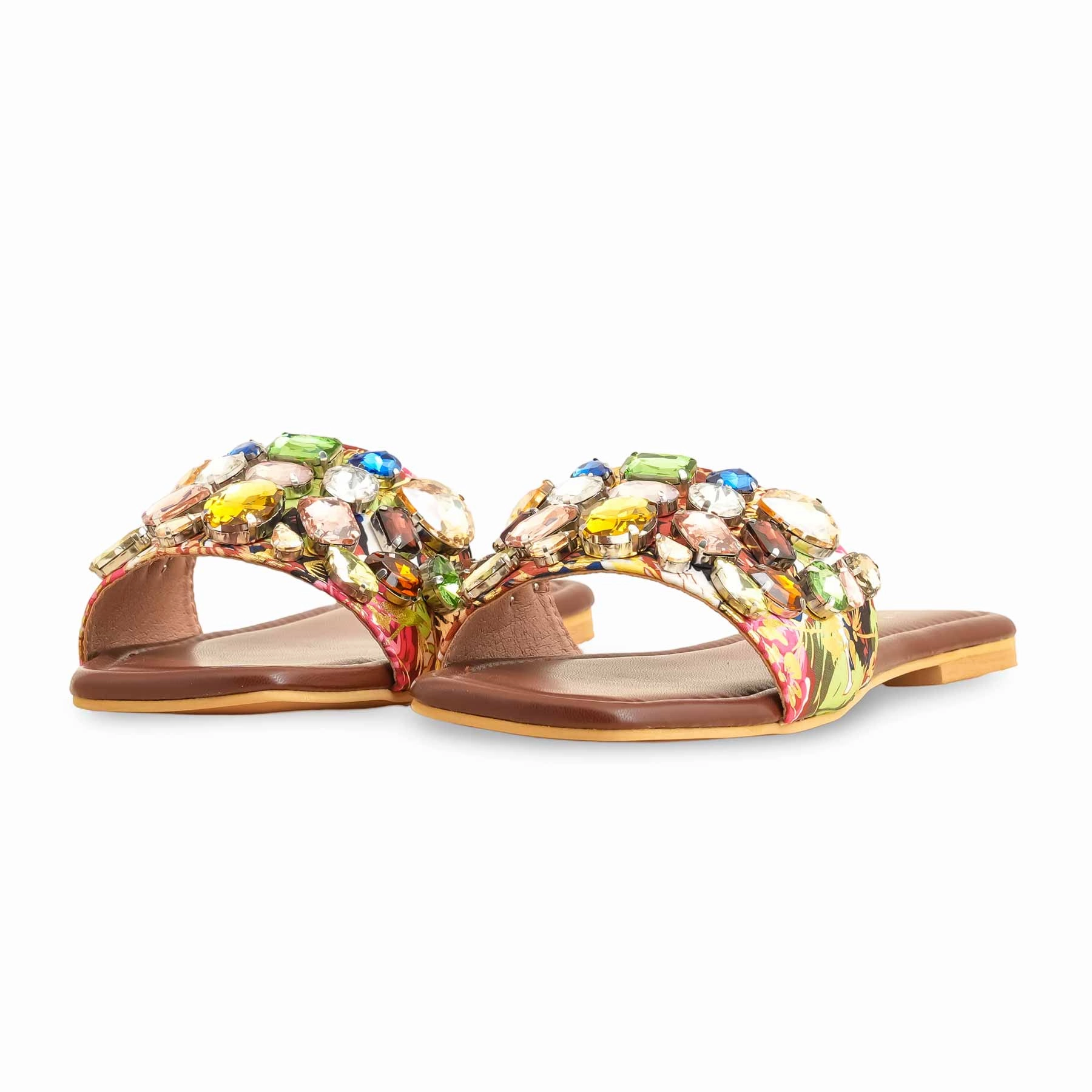 Brown Fancy Women Slipper FN7939 Good Basketball Shoes