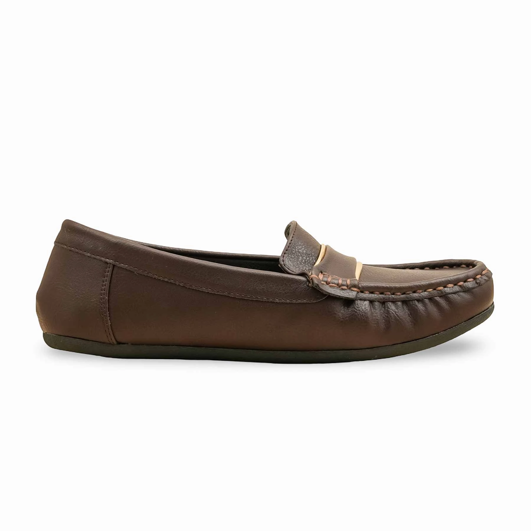 Orthotic Casual Shoes Brown Women Moccasin WN4490