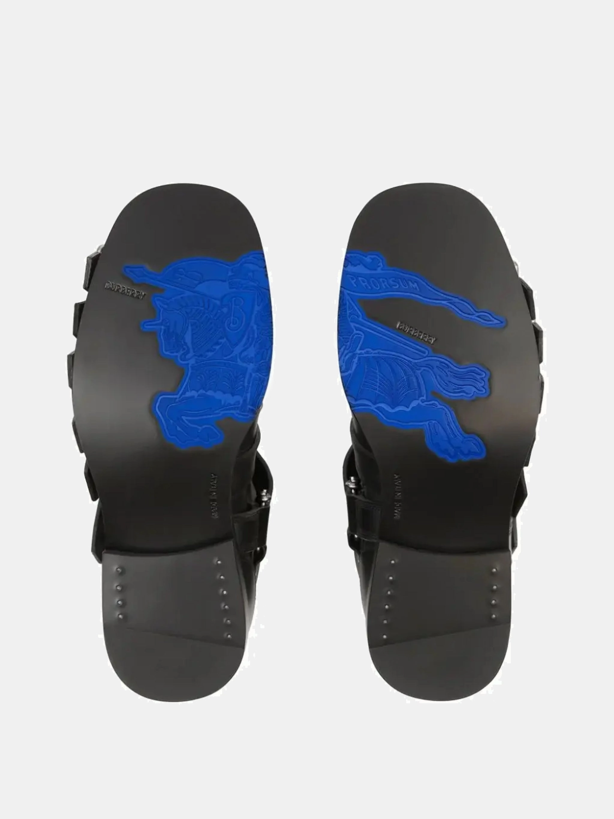 BURBERRY - Women Leather Strap Boots Us Navy Authorized Boots