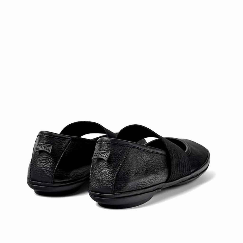 Camper Right Nina - Black Wide Flat Wedding Shoes
