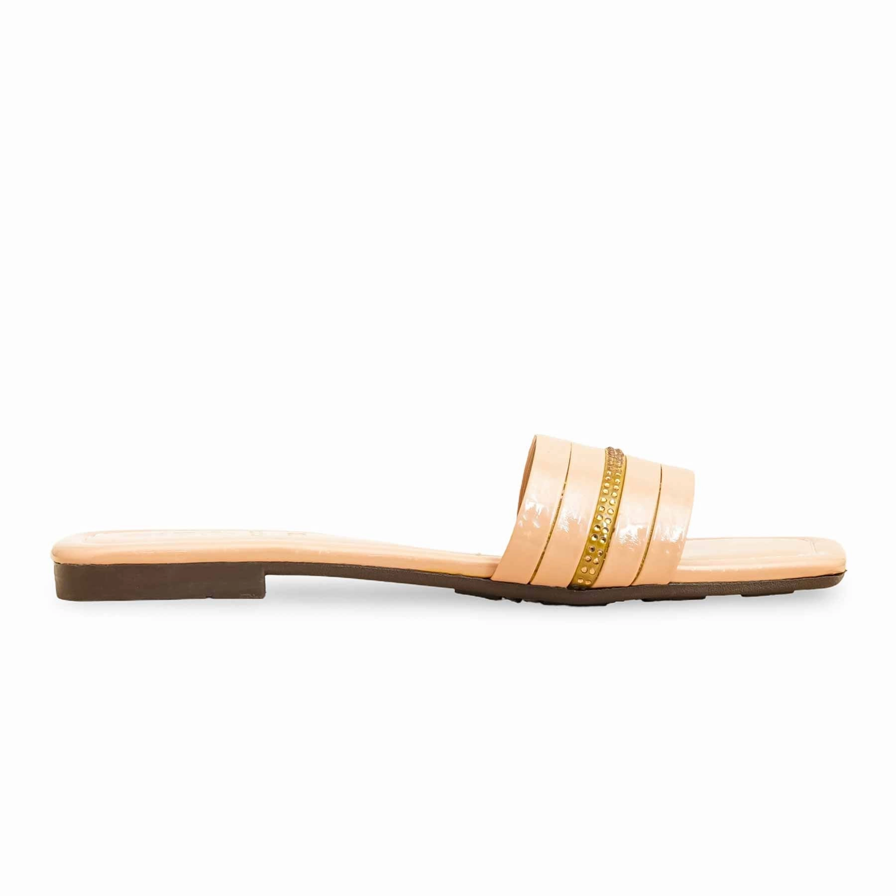 Flats Shoes Wedding Beige Casual Slipper For Women CL2133