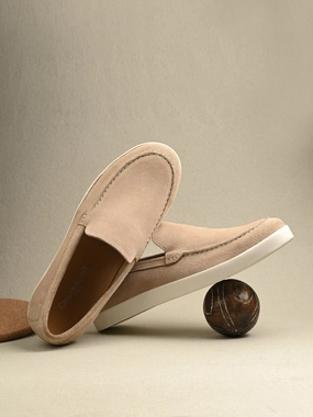 Wisdom Casual Shoes CARLO ROMANO BEIGE COLOR SUEDE LEATHER STYLISH SHOES FOR MEN