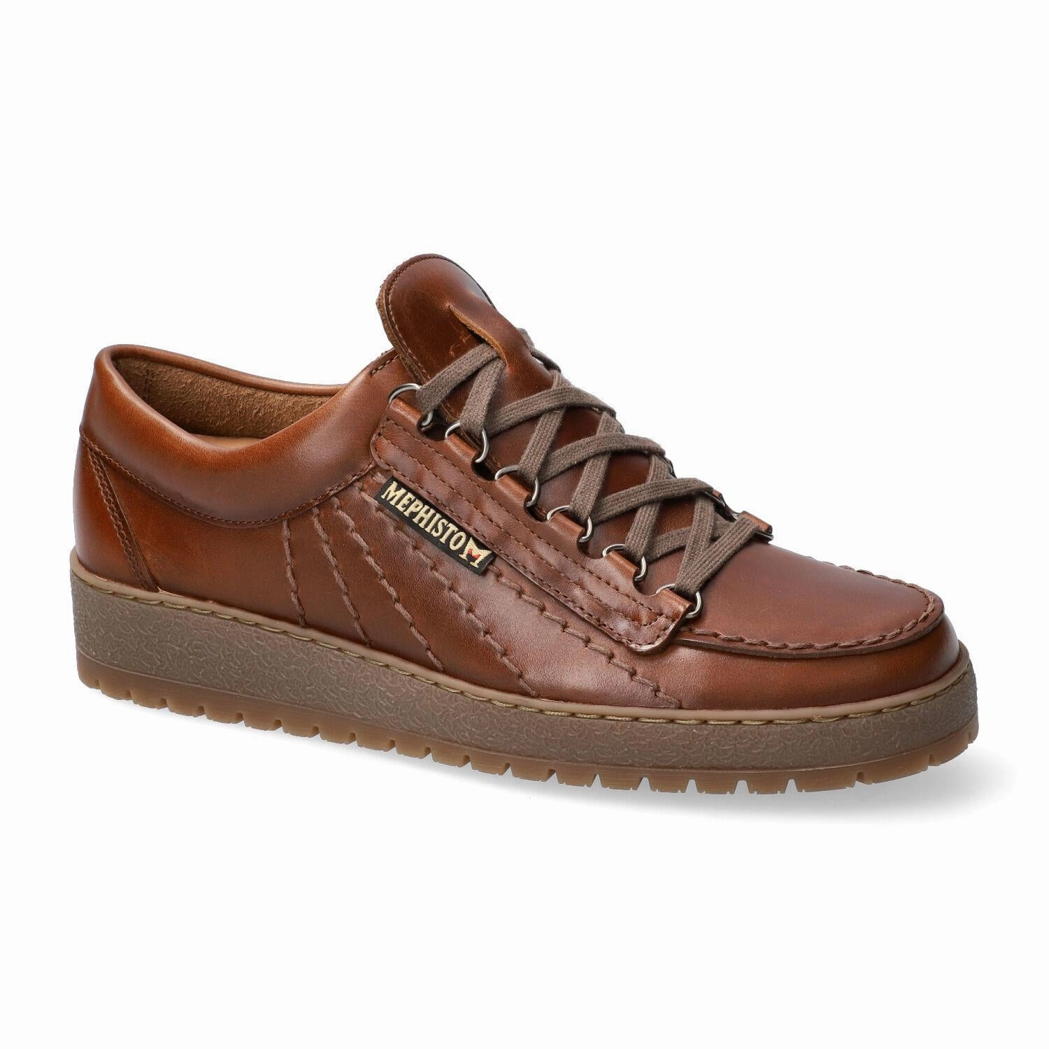 Spring Shoes Casual Mephisto 5116477 Rainbow Mens Chestnut Full Grain Leather Lace Up Shoes