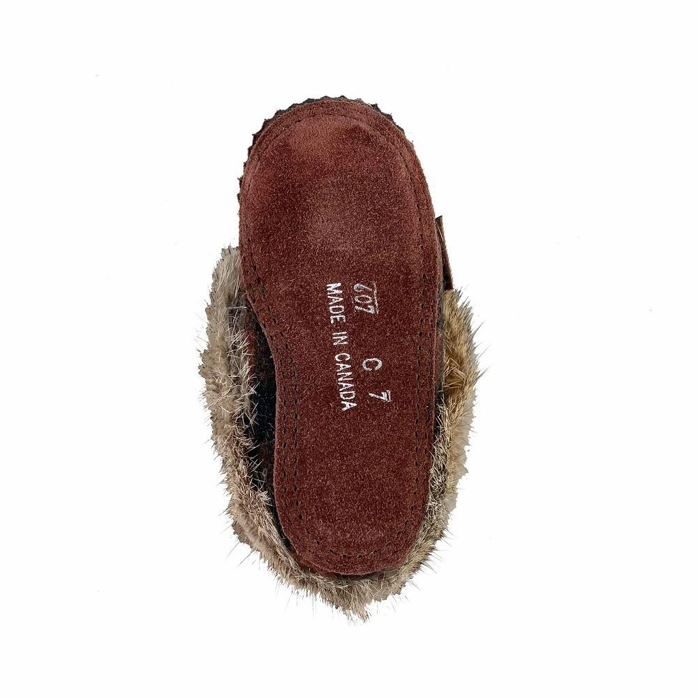 Slippers Mules Children's Rabbit Fur Wool Moccasins (Final Clearancesize 12 only)