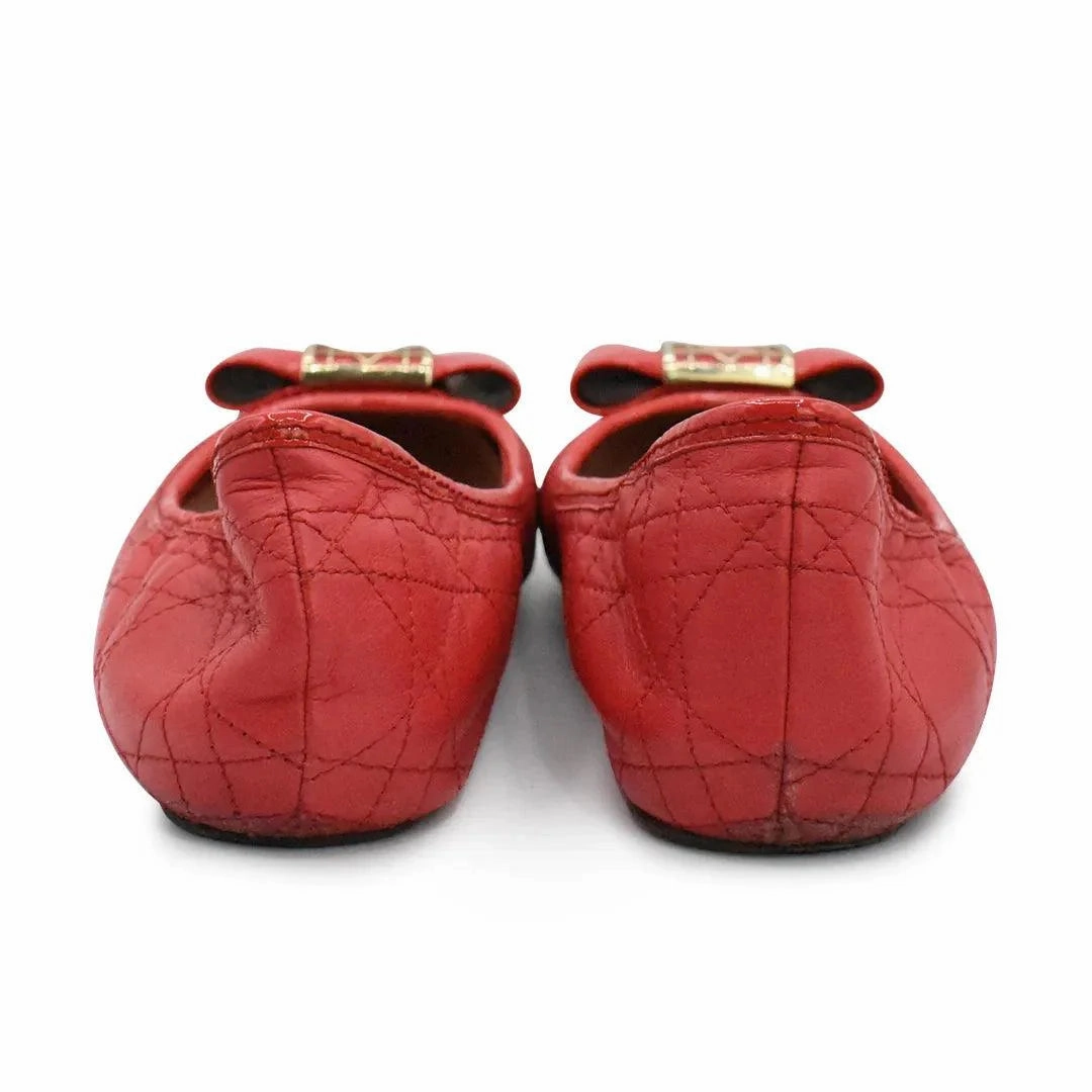 Christian Dior Flats - Women's 37.5 Extra Wide Flat Dress Shoes