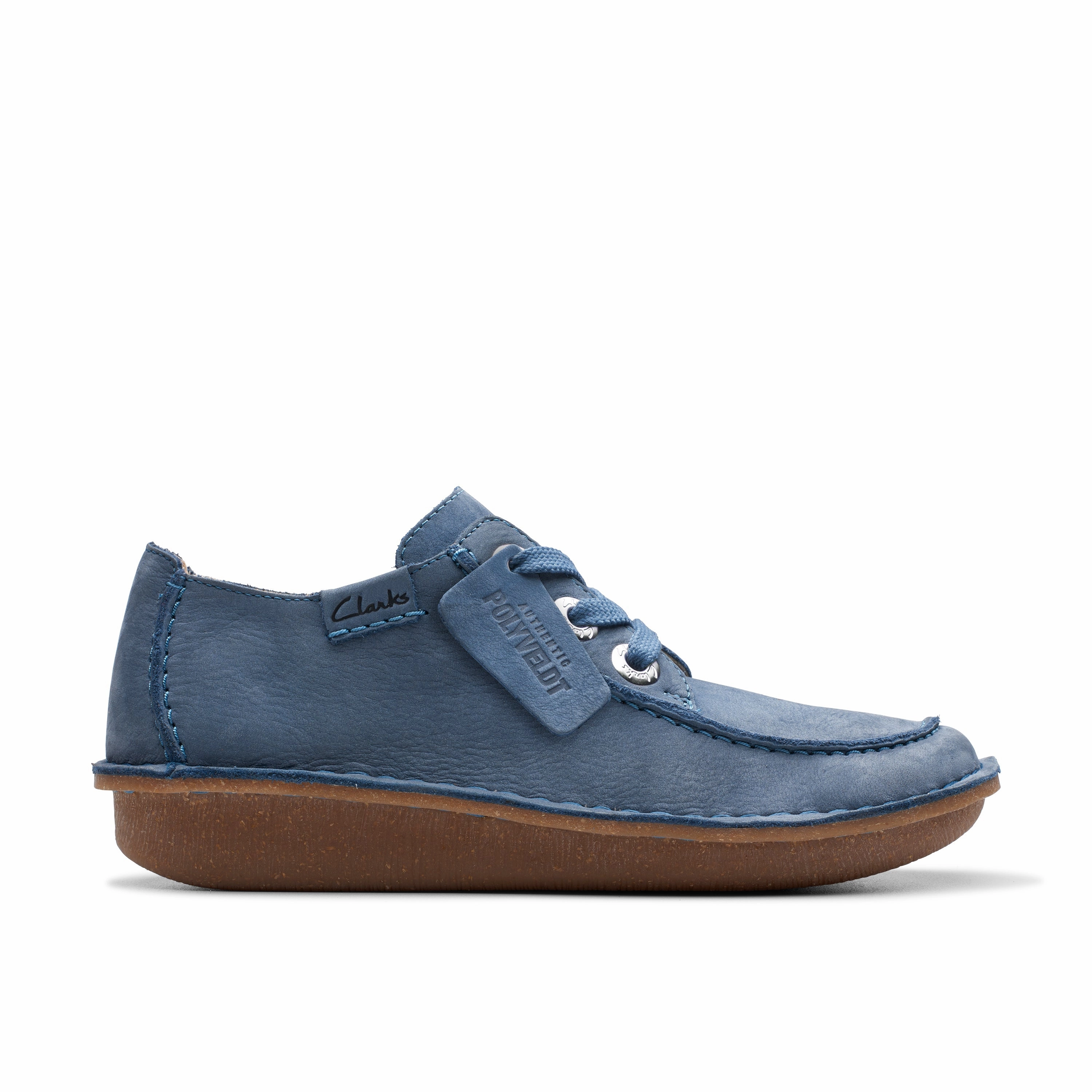 Force 1 Lv8 2 Casual Shoes CLARKS | CASUAL SHOES | WOMEN | FUNNY DREAM BLUE NUBUCK | BLUE