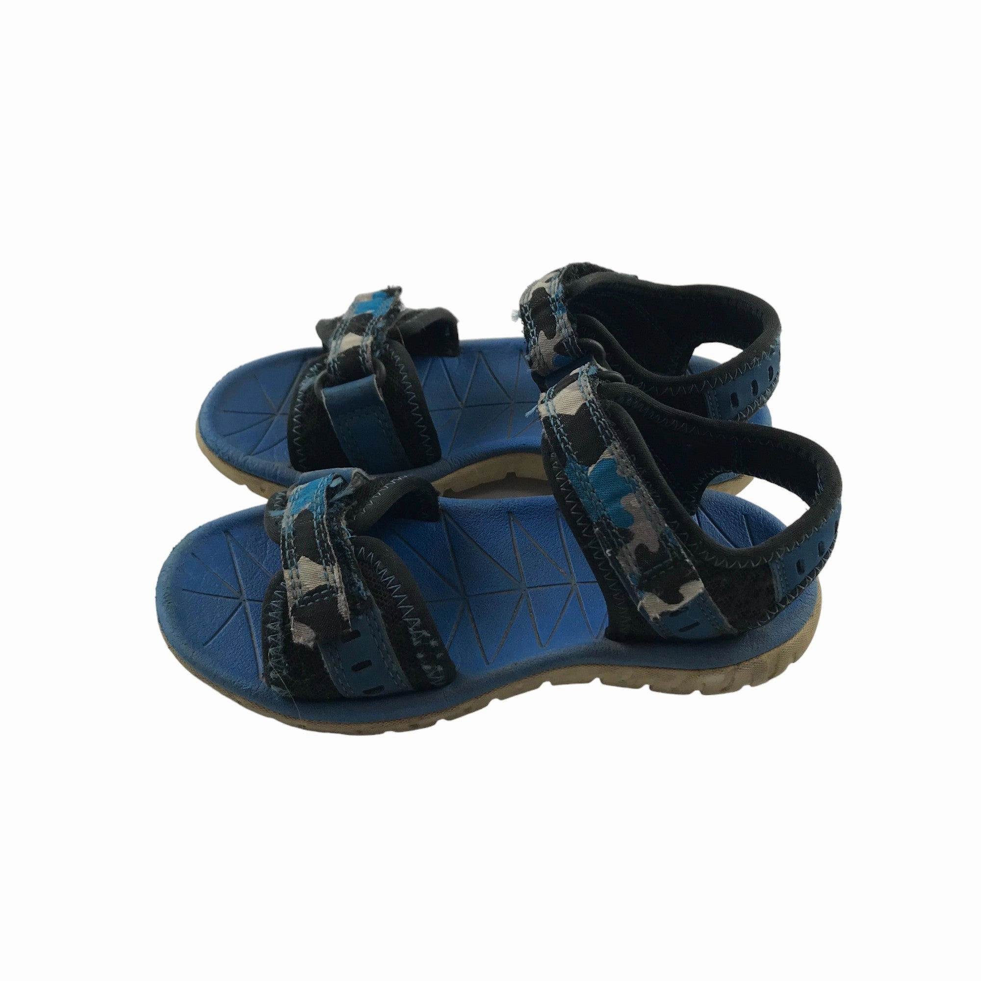 Extra Extra Wide Sandals Clarks Sandals Shoe Size 9 Navy and Blue Camo Pattern with Straps