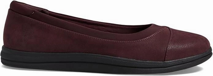 Clarks Women's Breeze Ayla Ballet Flat, Burgundy Synthetic Flat Shoes On Amazon