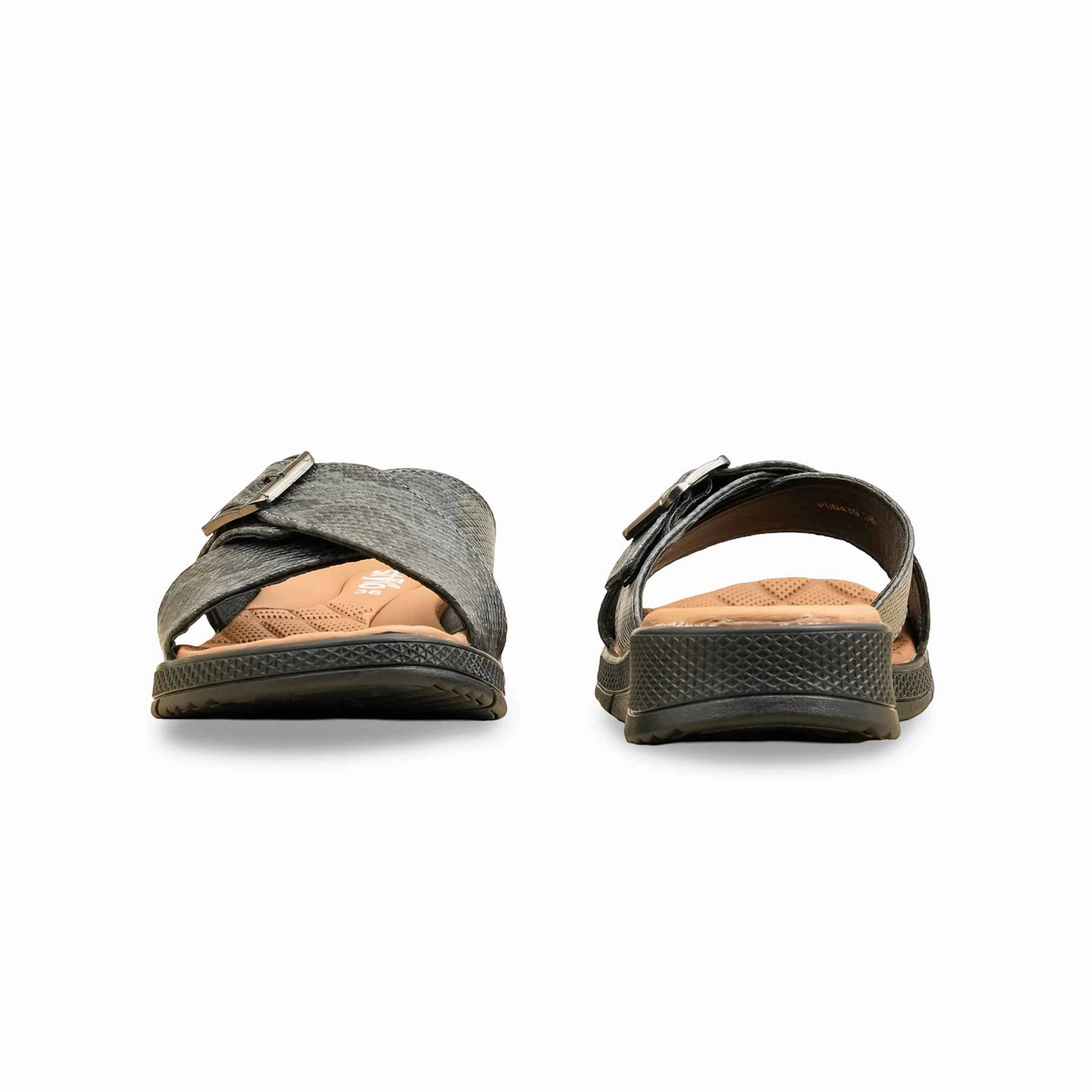 Size Slippers Grey Formal Slipper For Ladies PU0439