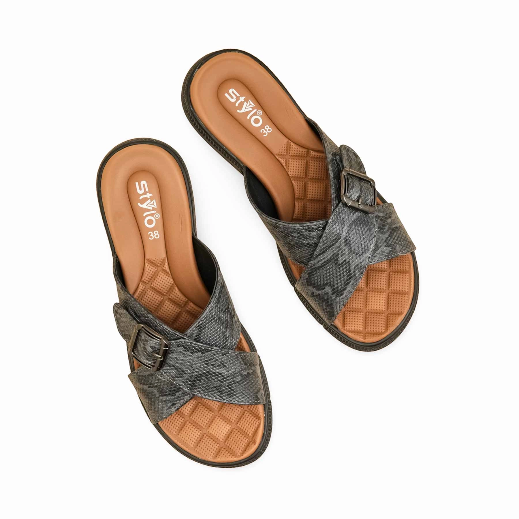 Grey Formal Slipper For Ladies PU0439 Pickle Slippers