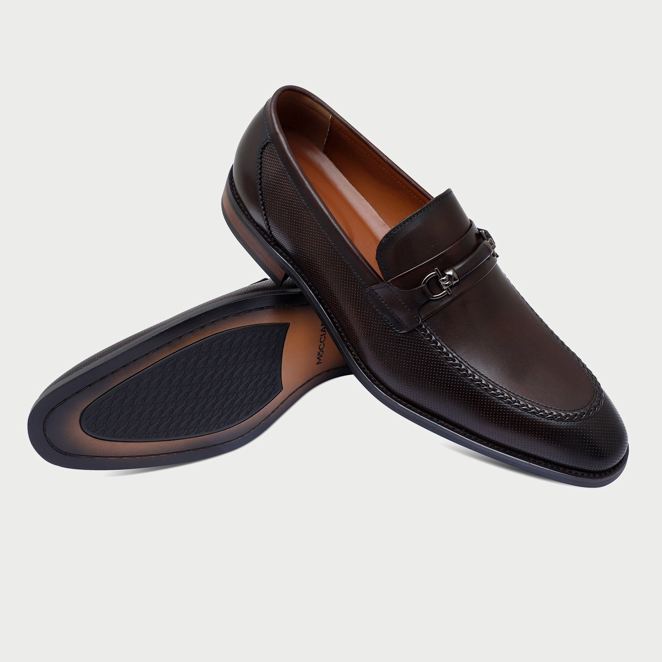 Christmas Slip On Shoes MM1942-COFFEE