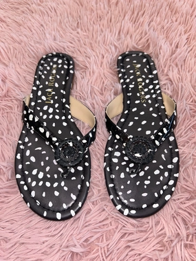 Sandals Flip Flops By Jack Rogers In Black White Polkadot, Size: 7 Toddler Flip Flops