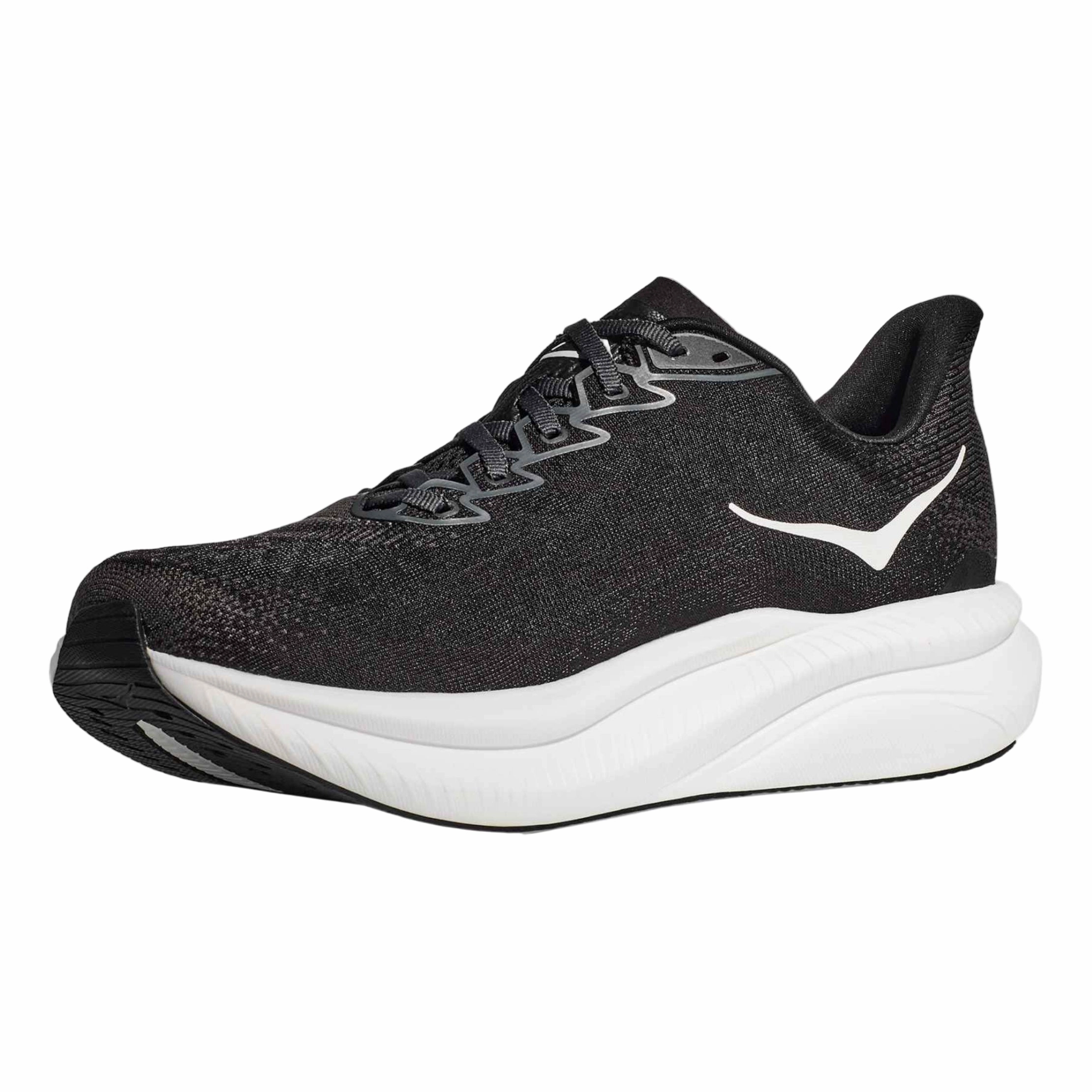Hoka Mach 6 Men Cushioned Runing Shoes, Black/White Modern Casual Shoes