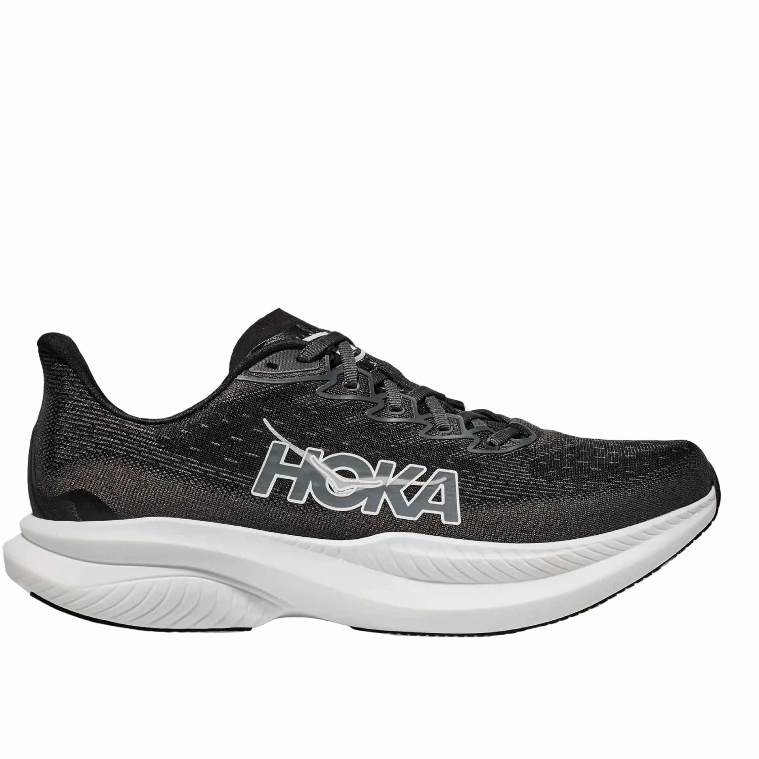 Hoka Mach 6 Men Cushioned Runing Shoes, Black/White Fashionable Casual Shoes