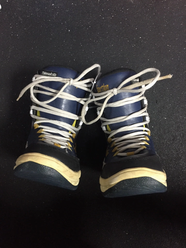 Used Thinsulate Function Blue/Yellow/White Mens Size 6 Snowboard Boots Lightweight Safety Toe Work Boots