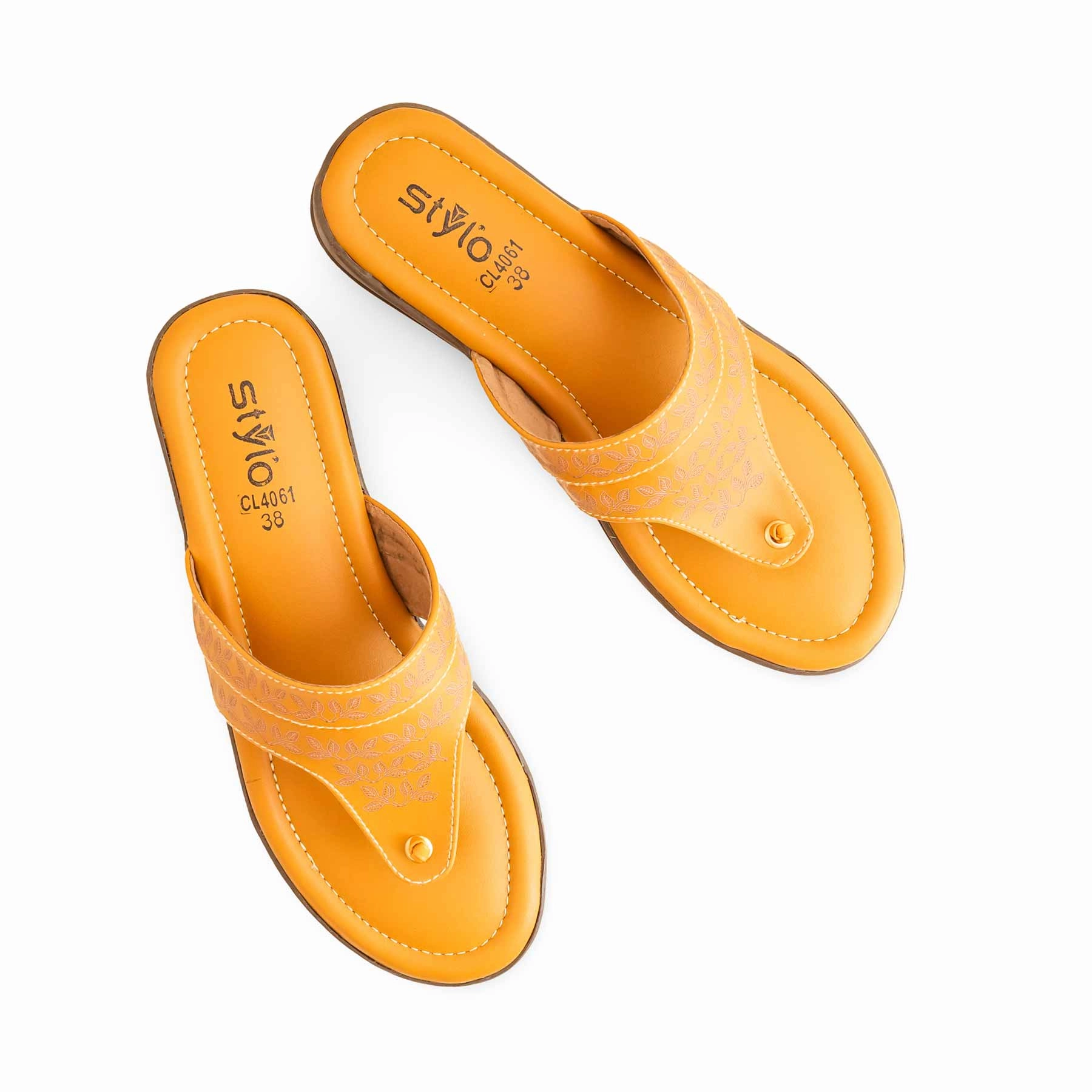Medical Flat Shoe Yellow Casual Softy For Women CL4061