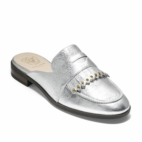Cole Haan Pinch Stitchlite Slide Silver Cracklesize 8.5 Casual Boat Shoes Outfit