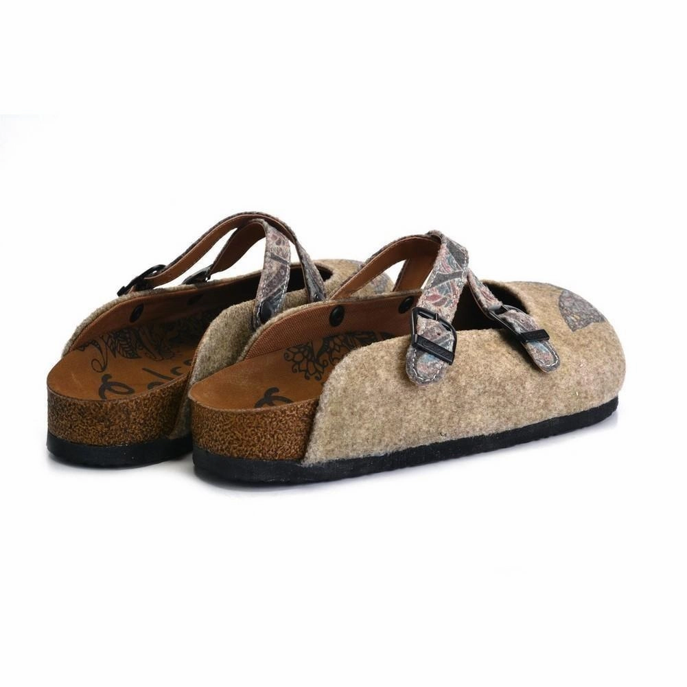 Colored Mixed Patterned Brown and Butterfly Clogs - CAL1203 Define High Heels