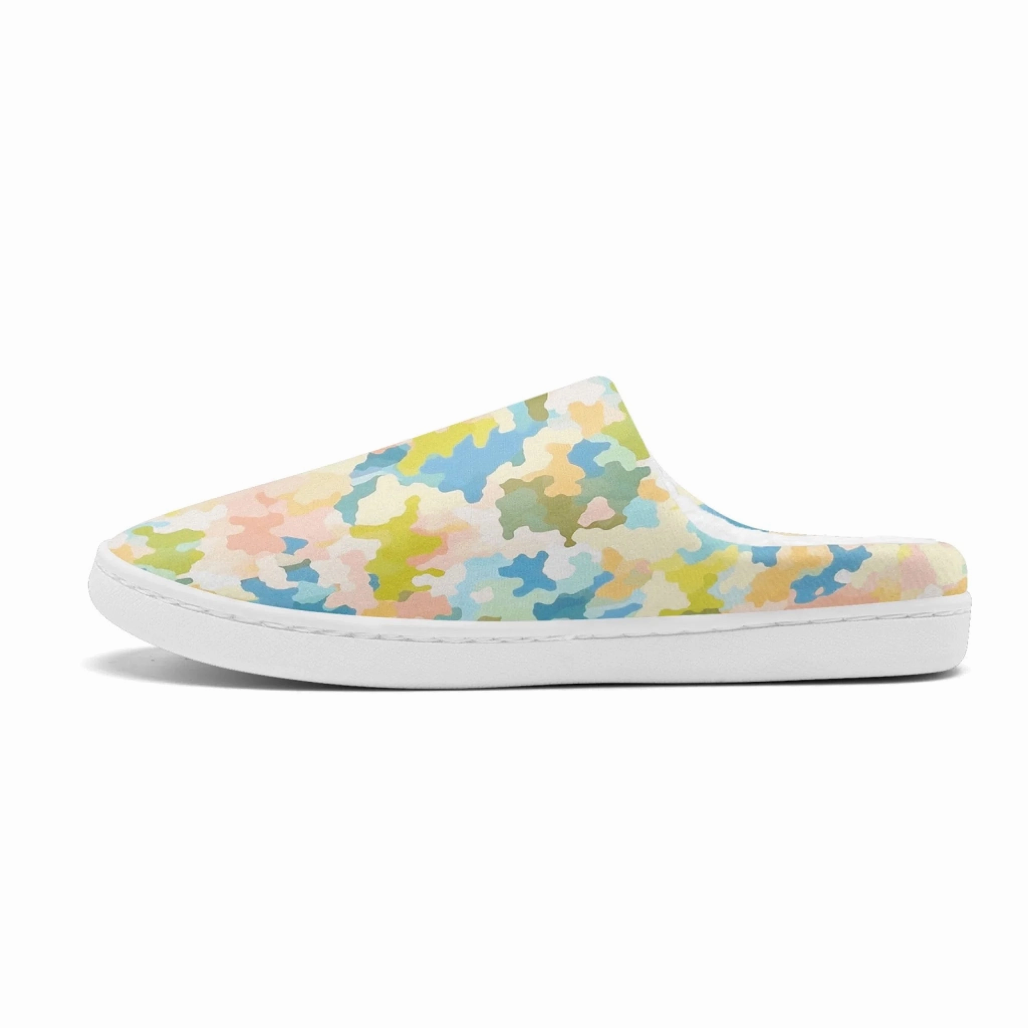 Dirt Devil Cleaning Slippers Colorful Artistic Camo Comfort Slippers, Soft Abstract Pattern House Shoes FN060-25027169